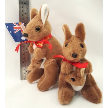 Small Kangaroo Toys with Australian Flag, 17cm