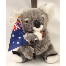 Koala Soft Toy with Baby Koala, 20cm