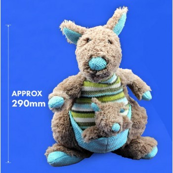Plush & Knitted Kangaroo Toy, 29cm