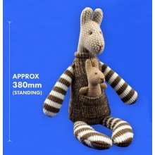 Plush & Knitted Kangaroo Toy, 38cm